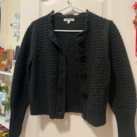 Madewell Black Knit Cardigan Sweater - Picture 2 of 3
